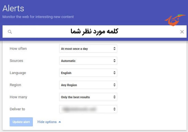 گوگل الرت google alerts راهکارهای هوشمند رسانگار